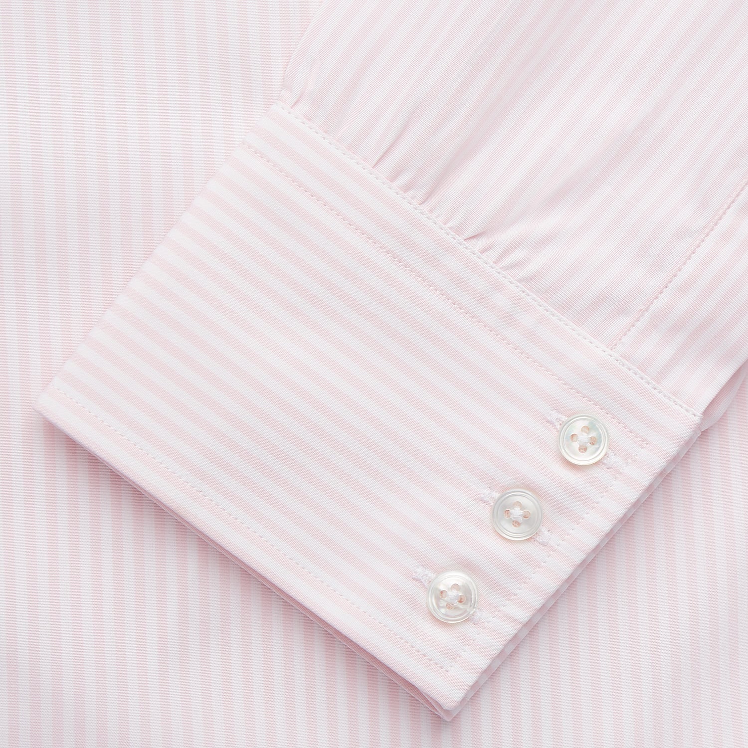 View 3 of product White and Pink Wide Stripe Belgravia Shirt