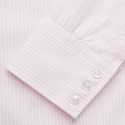 White and Pink Wide Stripe Belgravia Shirt Image 2