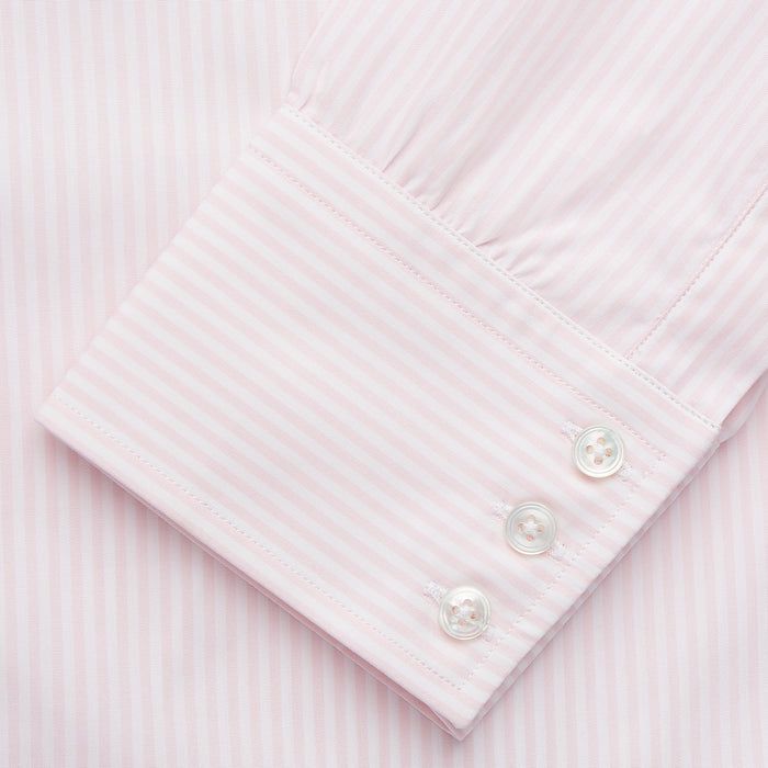 White and Pink Wide Stripe Belgravia Shirt Image 2