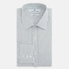 View 5 of product Forest Green with Multicoloured Music Stripe Mayfair Shirt