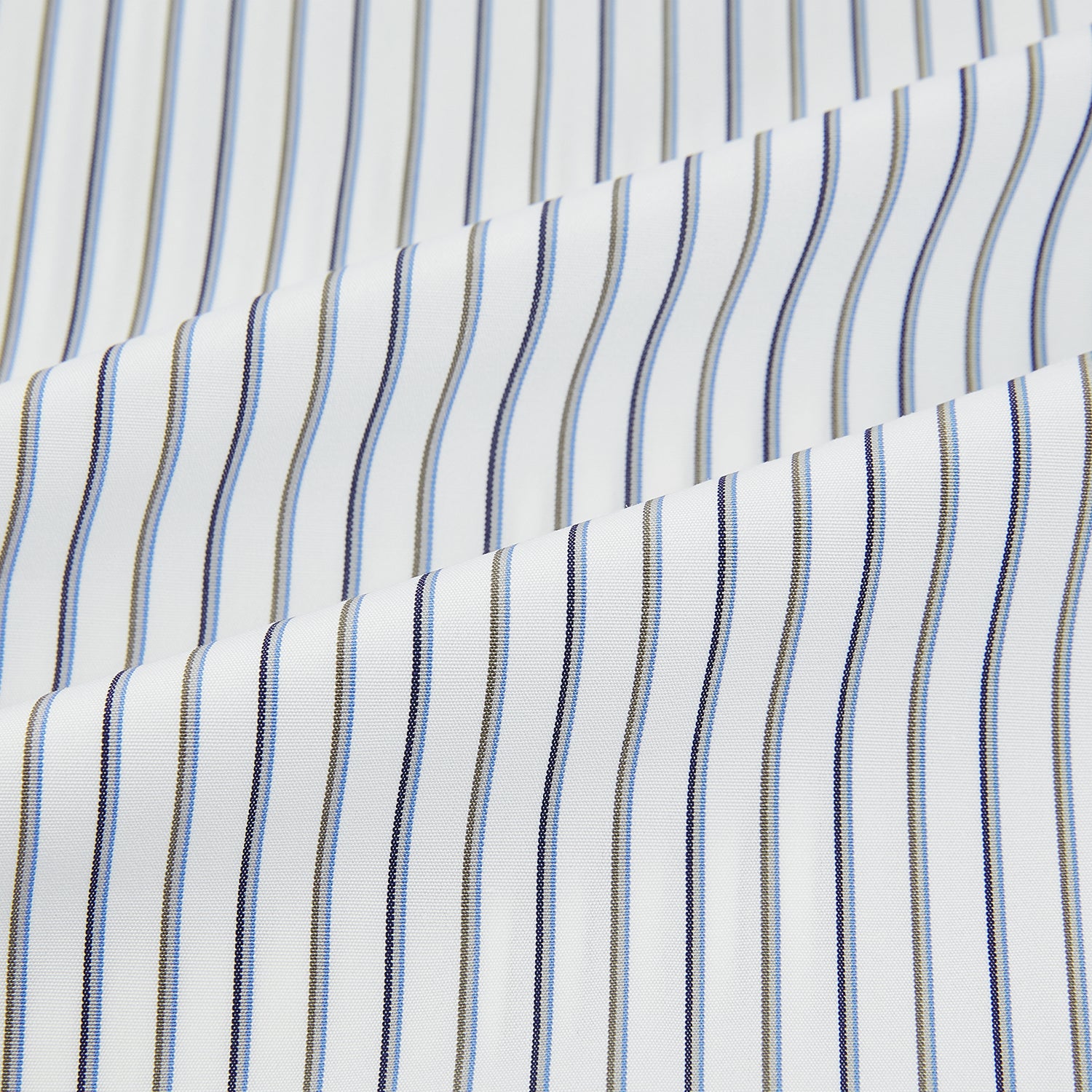 View 6 of product Brown and Blue Shadow Stripe Mayfair Shirt
