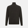 View 3 of product Brown Half-Zip Cashmere Jumper