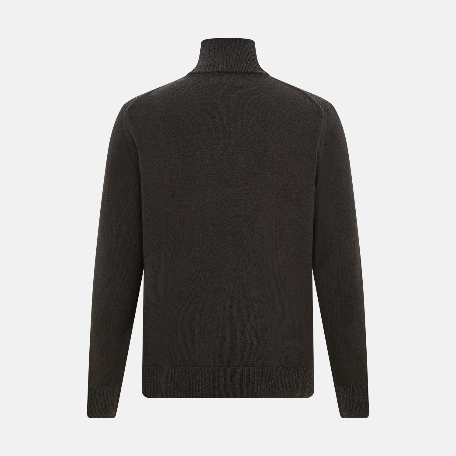 View 3 of product Brown Half-Zip Cashmere Jumper