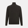 Brown Half-Zip Cashmere Jumper