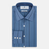 View 5 of product Steel Grey and Navy Track Stripe Mayfair Shirt