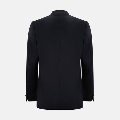 Long Navy Single Breasted Classic Blazer Image 2
