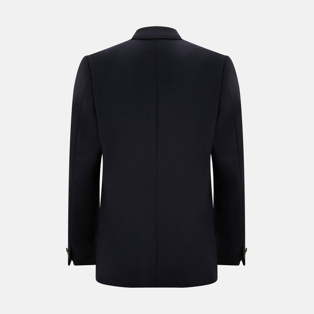 Long Navy Single Breasted Classic Blazer