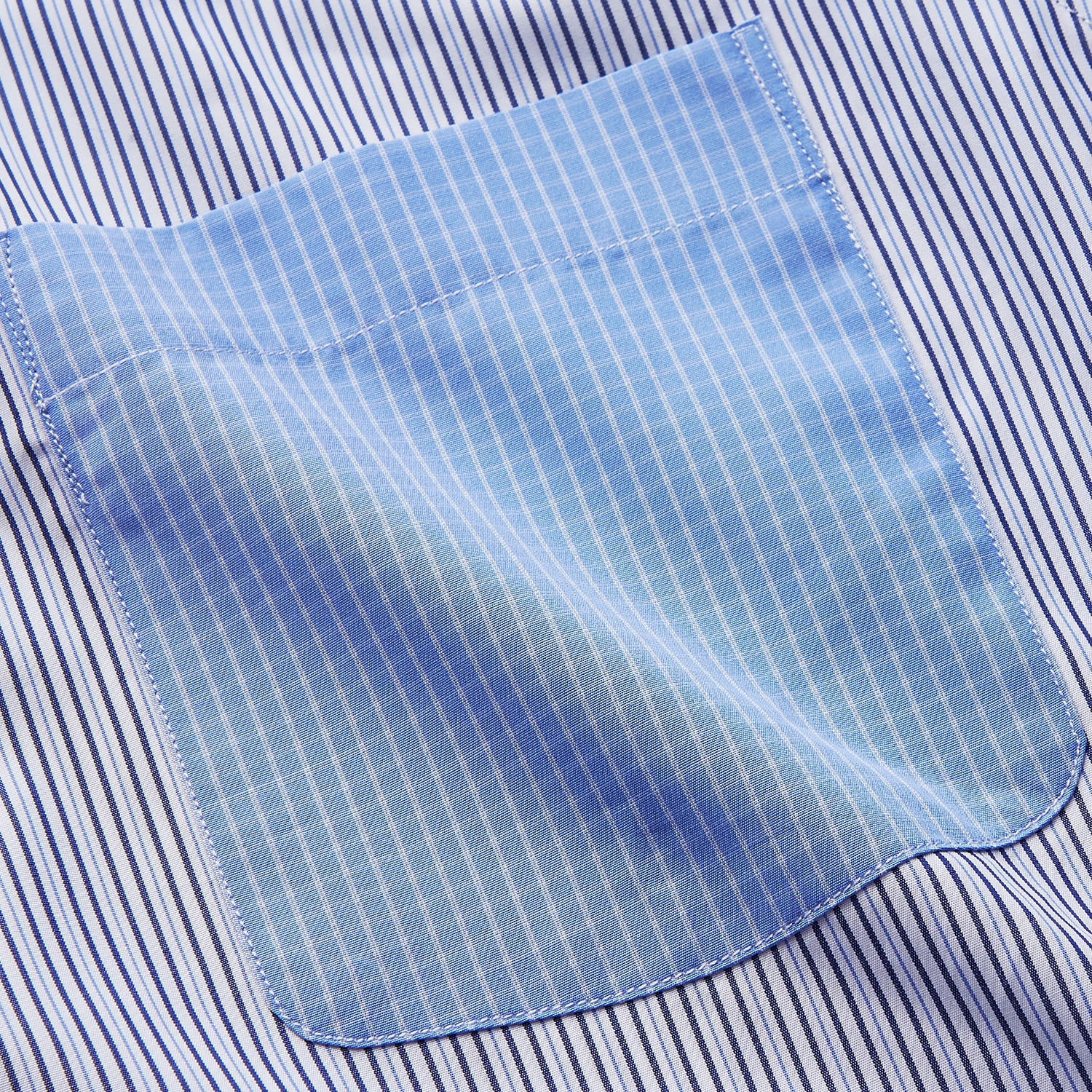 View 2 of product Blue Multi Stripe Cotton RE-PURPOSE Weekend Fit Finch Shirt