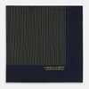 View 4 of product Navy and Yellow Stripe Silk Pocket Square