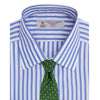 View 2 of product Blue and White Candy Stripe Shirt with T&A Collar and 3-Button Cuffs