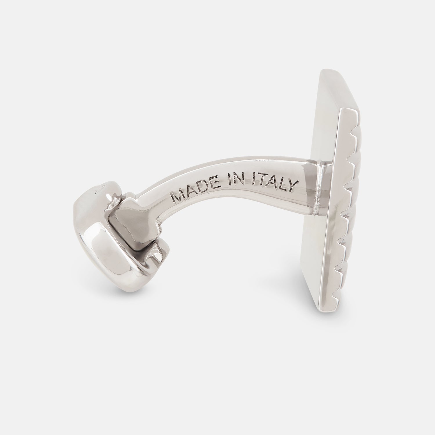 View 2 of product Silver Striped Square Cufflinks