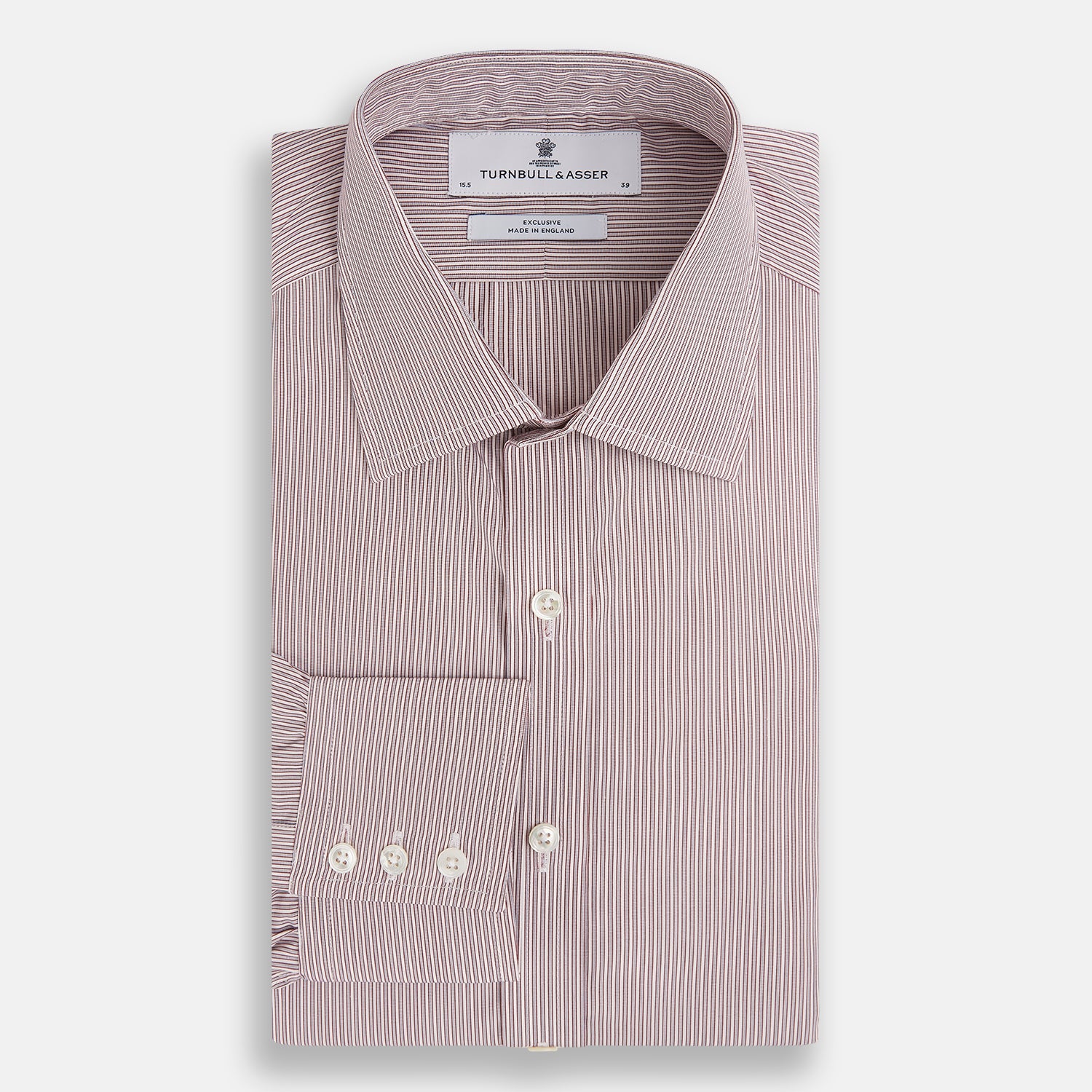 View 5 of product Red and Pink Ticking Stripe Mayfair Shirt