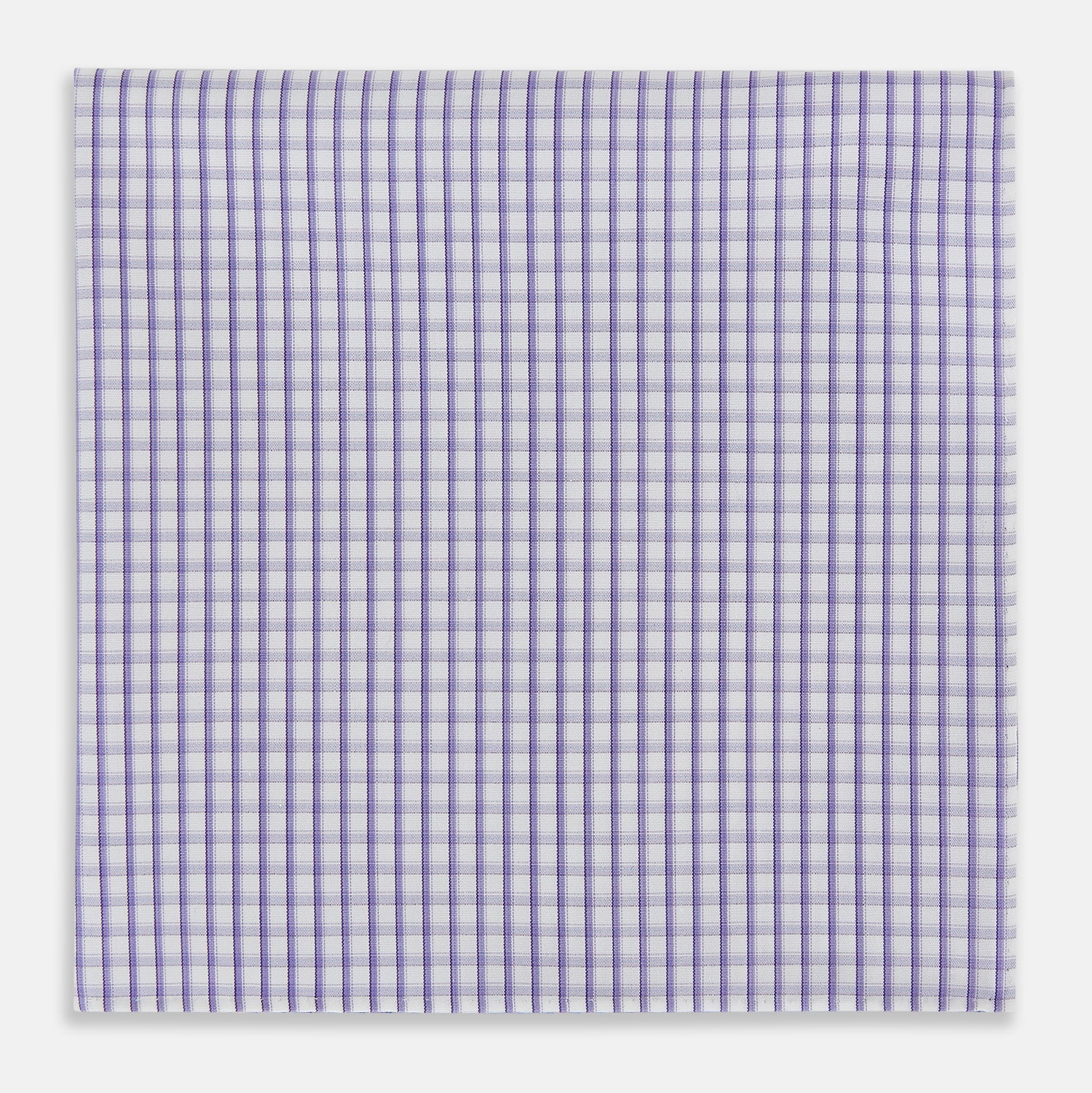 View 1 of product Purple Micro Shadow Check Hand-Rolled Handkerchief