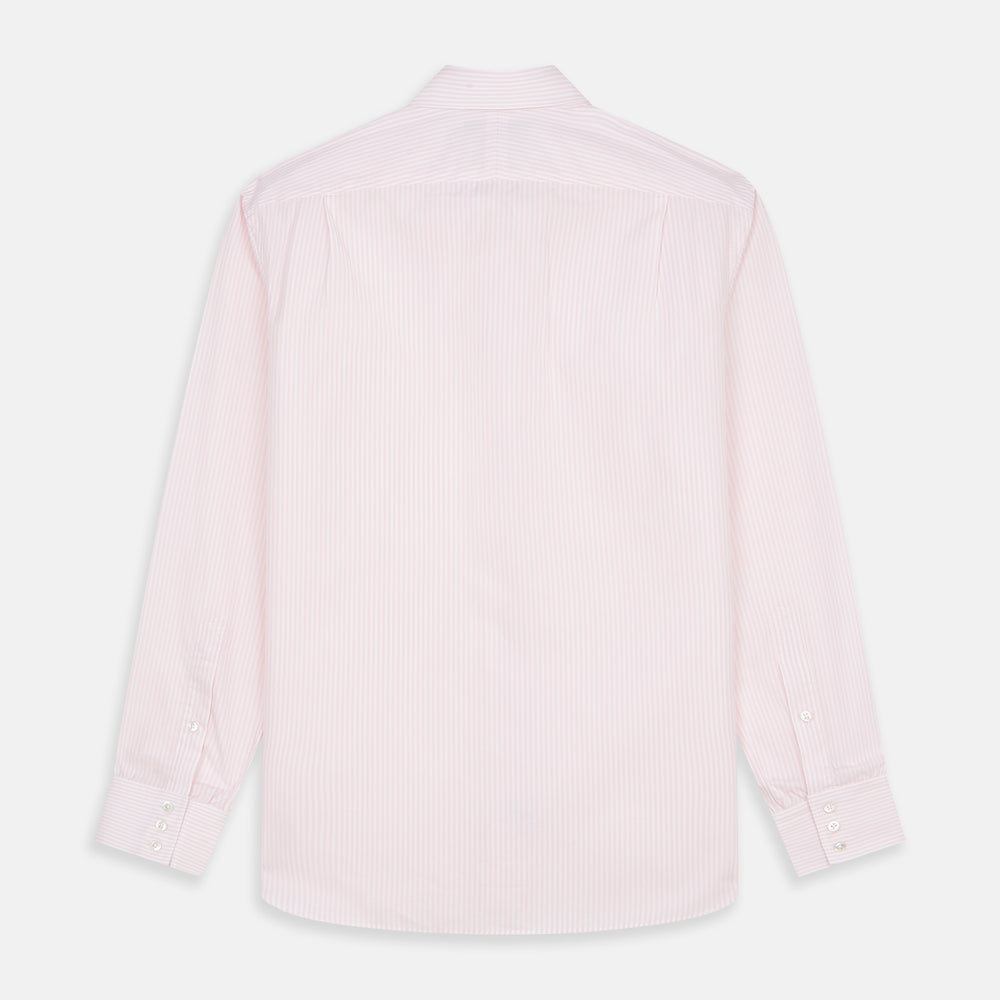 White and Pink Wide Stripe Belgravia Shirt