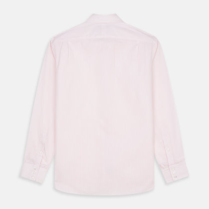 White and Pink Wide Stripe Belgravia Shirt Image 4