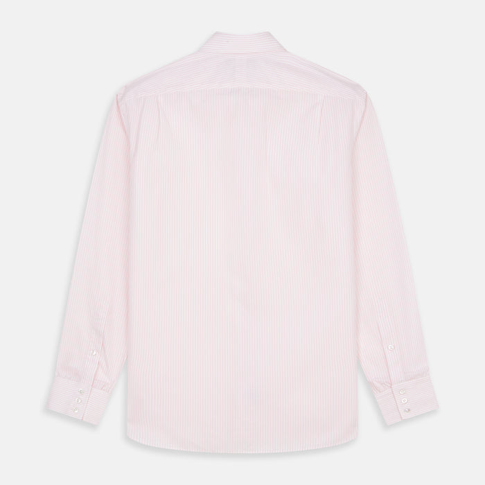 White and Pink Wide Stripe Belgravia Shirt Image 4