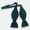 View 2 of product Forest Green and Sky Blue Spot Houndstooth Silk Bow Tie