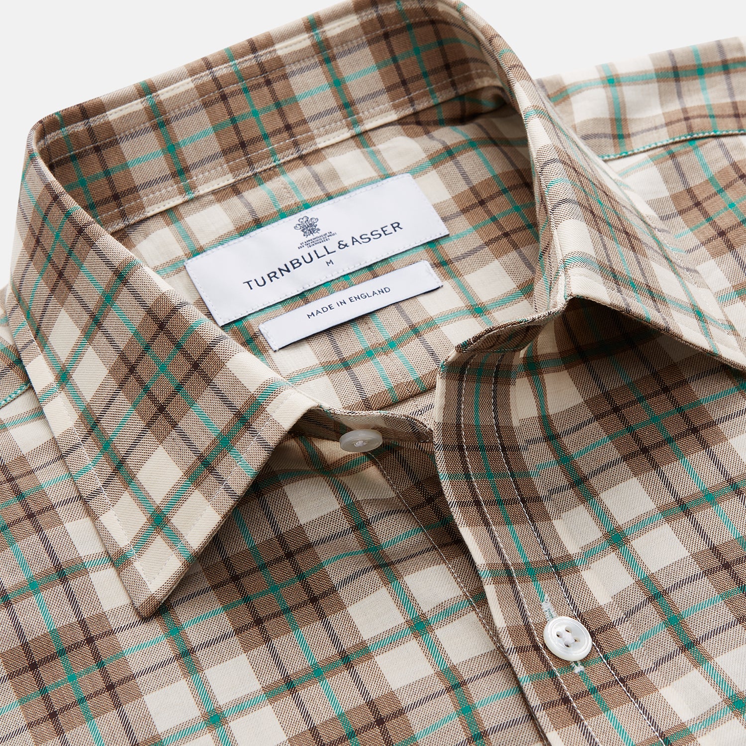 View 2 of product Green and Oatmeal Cotton Weekend Fit Langston Shirt