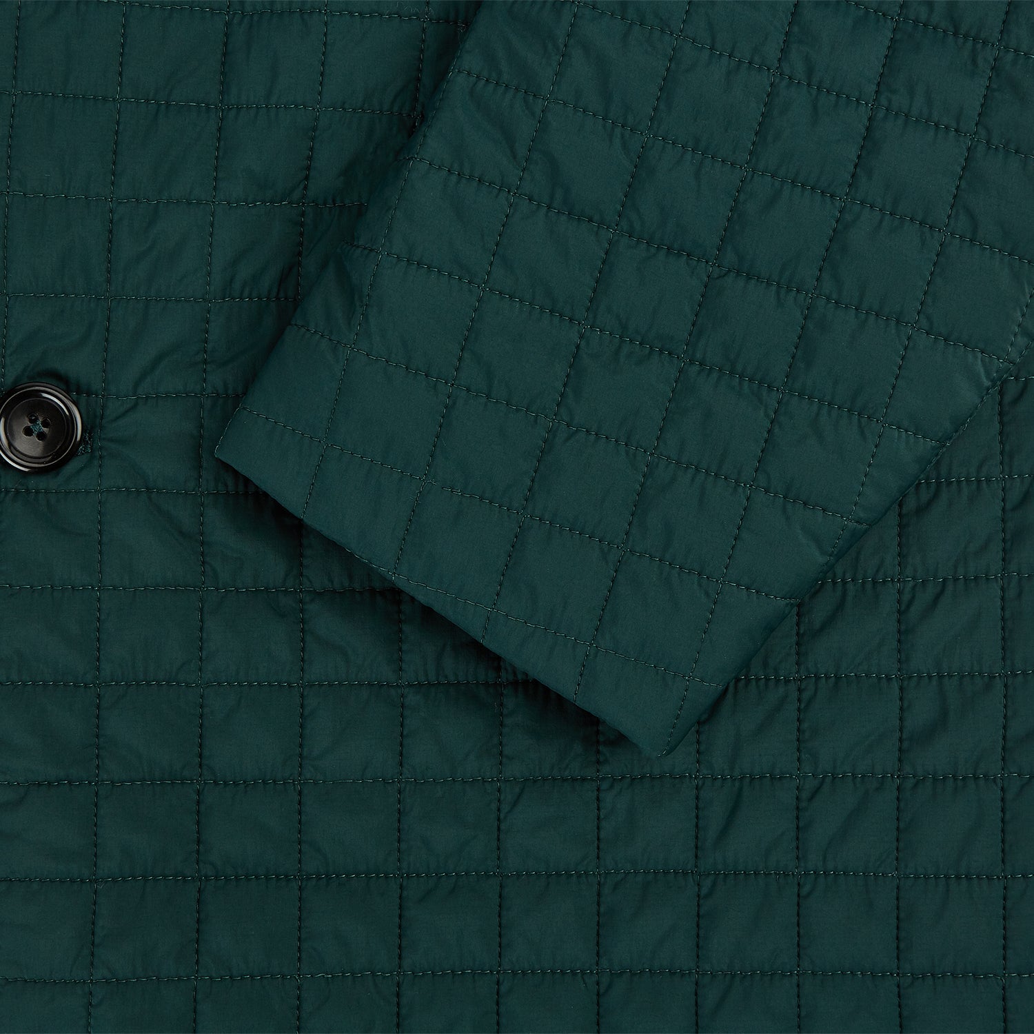 View 4 of product Fulham Forest Green Single-Breasted Quilted Blazer