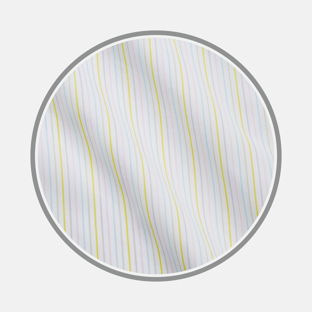 Yellow Multi Stripe Cotton Fabric