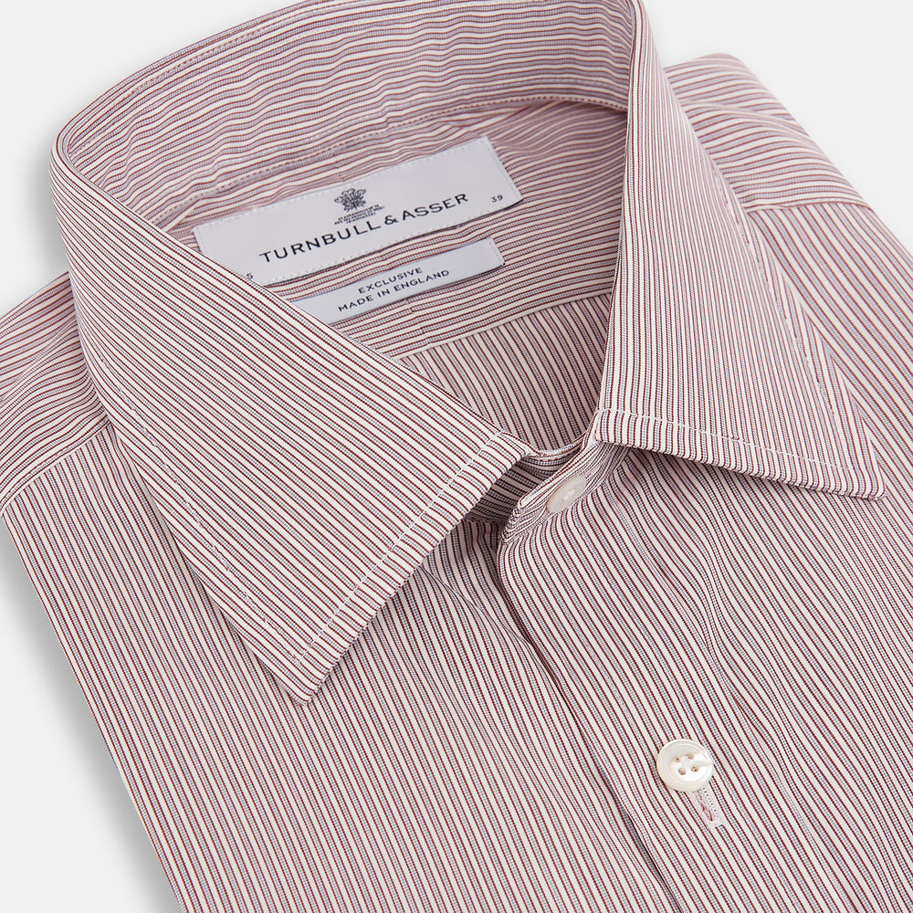Red and Pink Ticking Stripe Mayfair Shirt