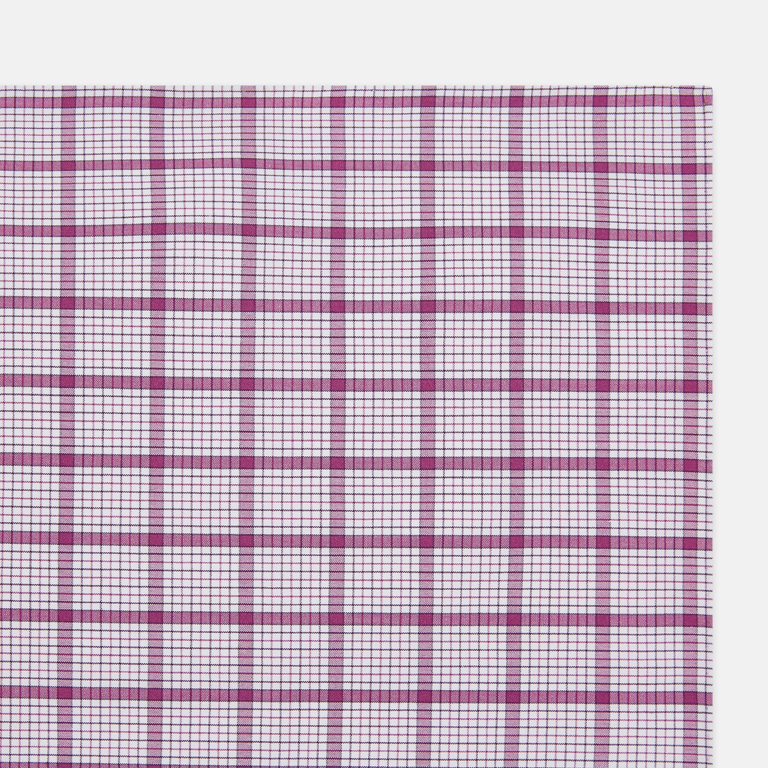 View 2 of product Hand Rolled Purple Graph Overlay Check Handkerchief