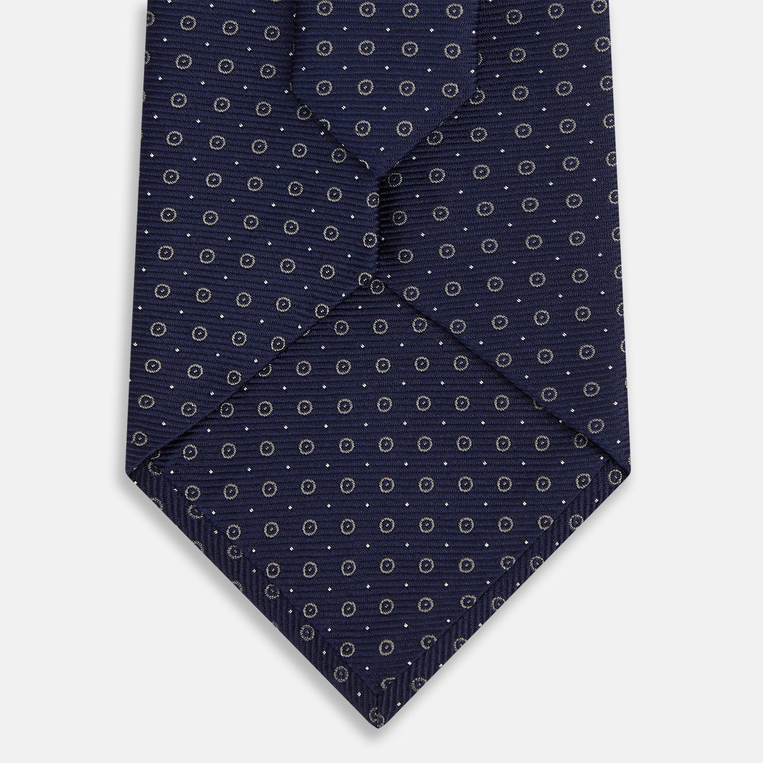 View 3 of product Navy and Grey Circle Silk Tie