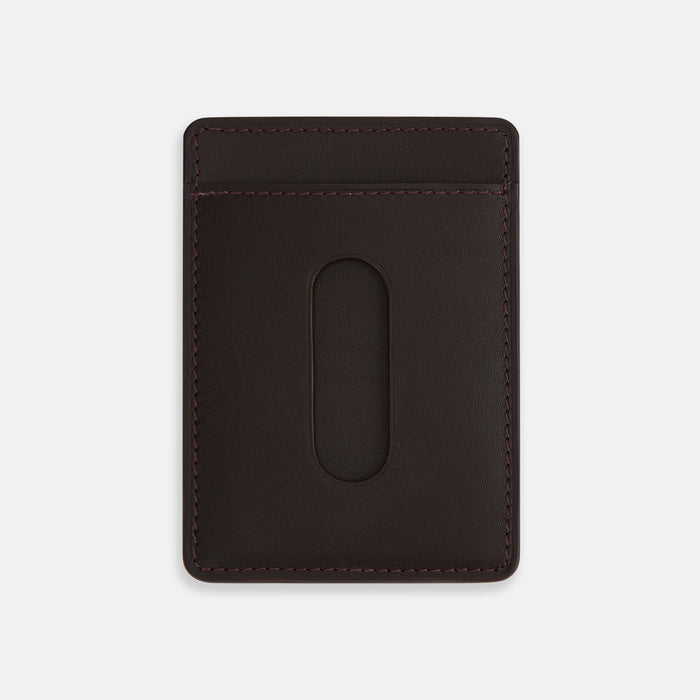 Burgundy Two-slot Card Case Image 1