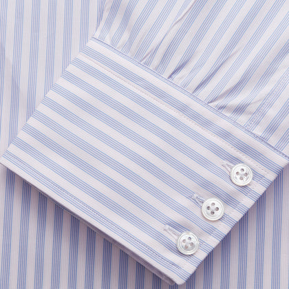 Lilac Stripe Cotton Regular Fit Mayfair Shirt Image 1