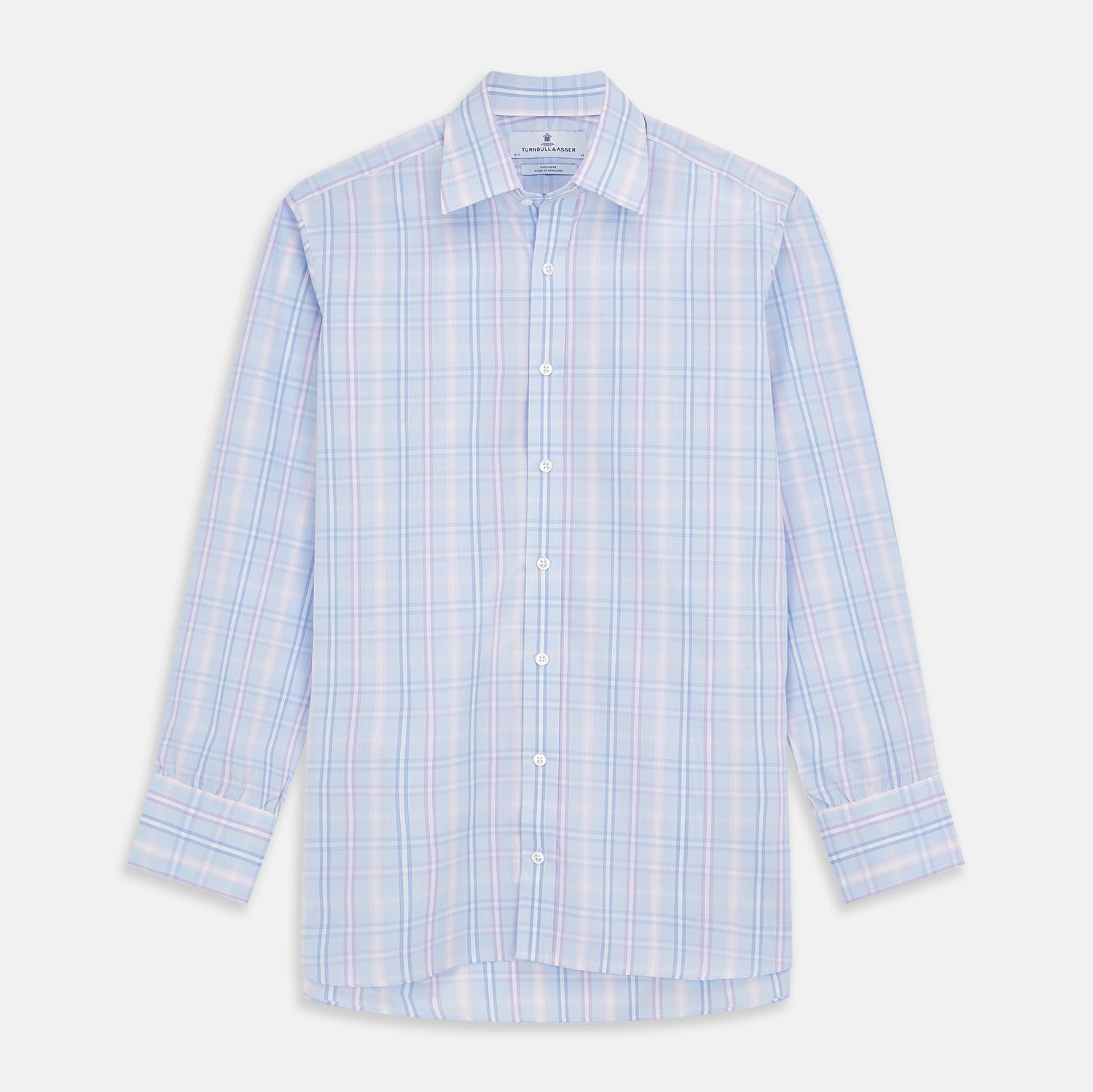 View 1 of product Pink and Light Blue Check Cotton Regular Fit Mayfair Shirt