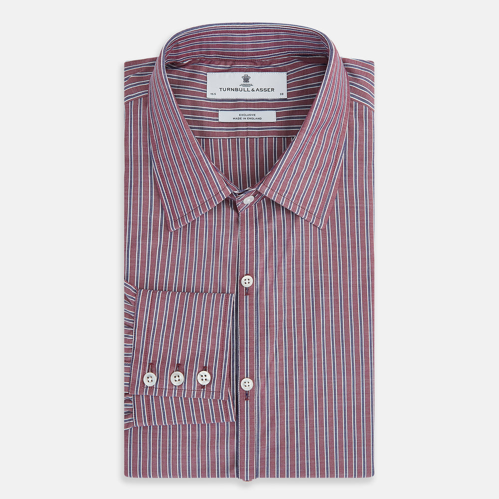 Wine Ticking Stripe Westminster Shirt