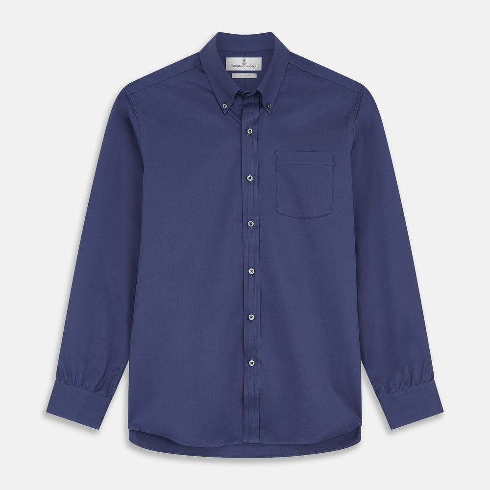 Blue Piece Dyed Weekend Fit Suffolk Shirt