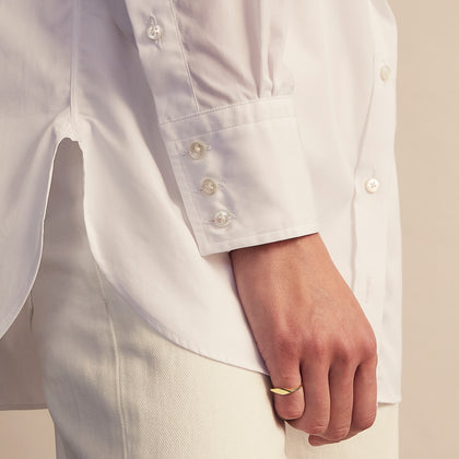 White Cotton Lauren Shirt Image 6
