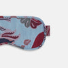View 3 of product Blue Bloomsbury Jacquard Cashmere Lined Sleep Mask and Bag