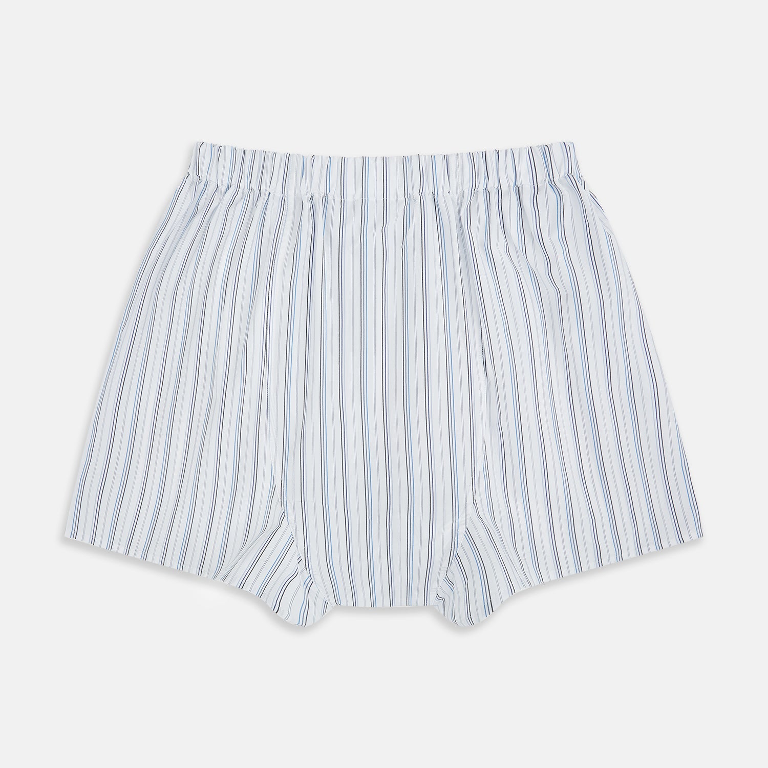 View 2 of product Blue Fine Track Stripe Godfrey Boxer Shorts