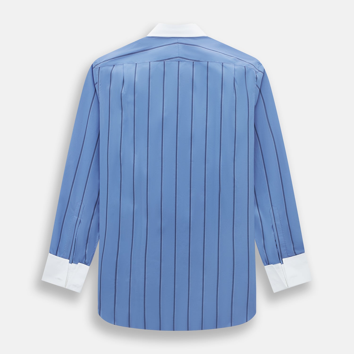 View 3 of product Colony Blue Track Stripe Shirt with Contrast T&A Collar and Cuffs
