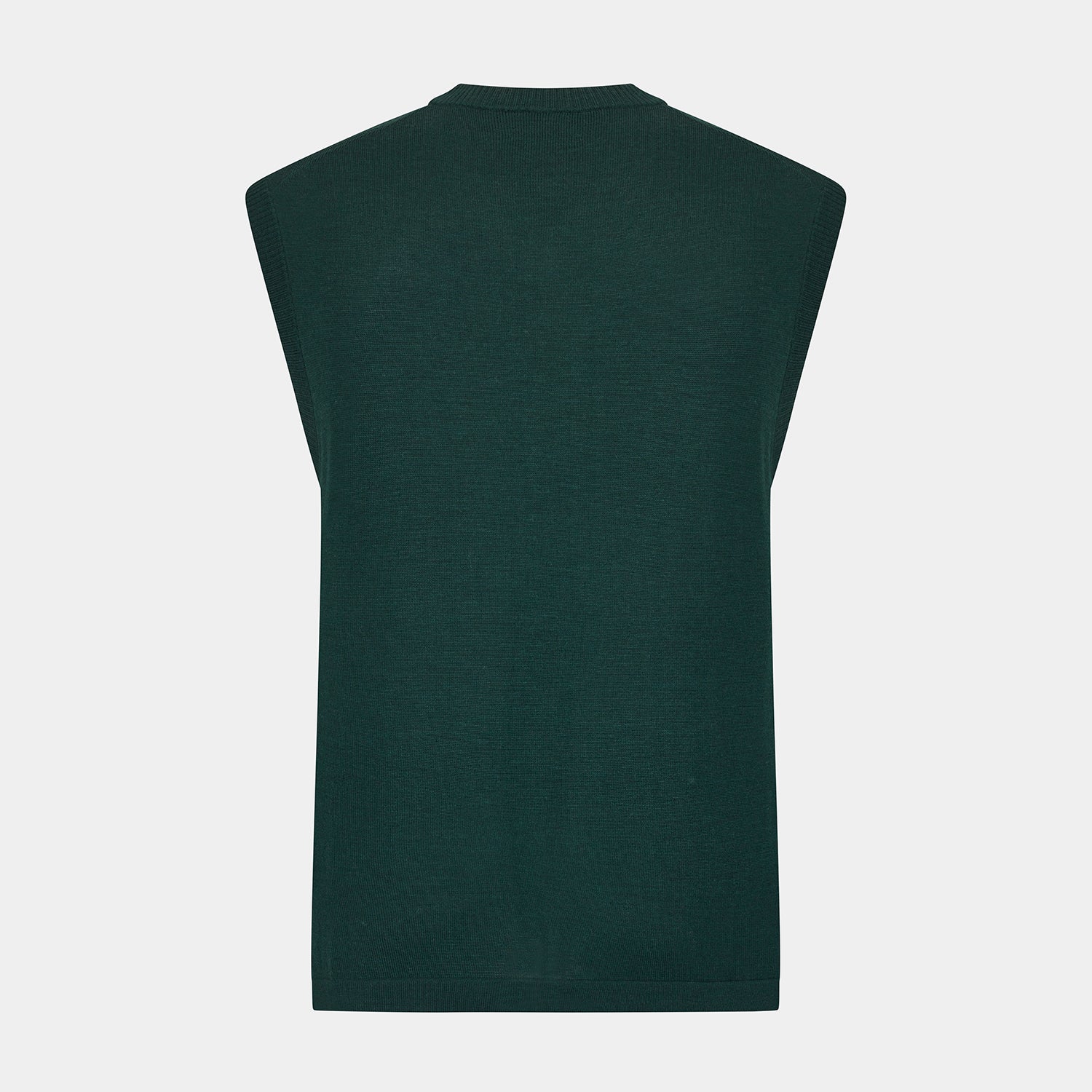 View 3 of product Petrol Green Fine Merino V-Neck Vest