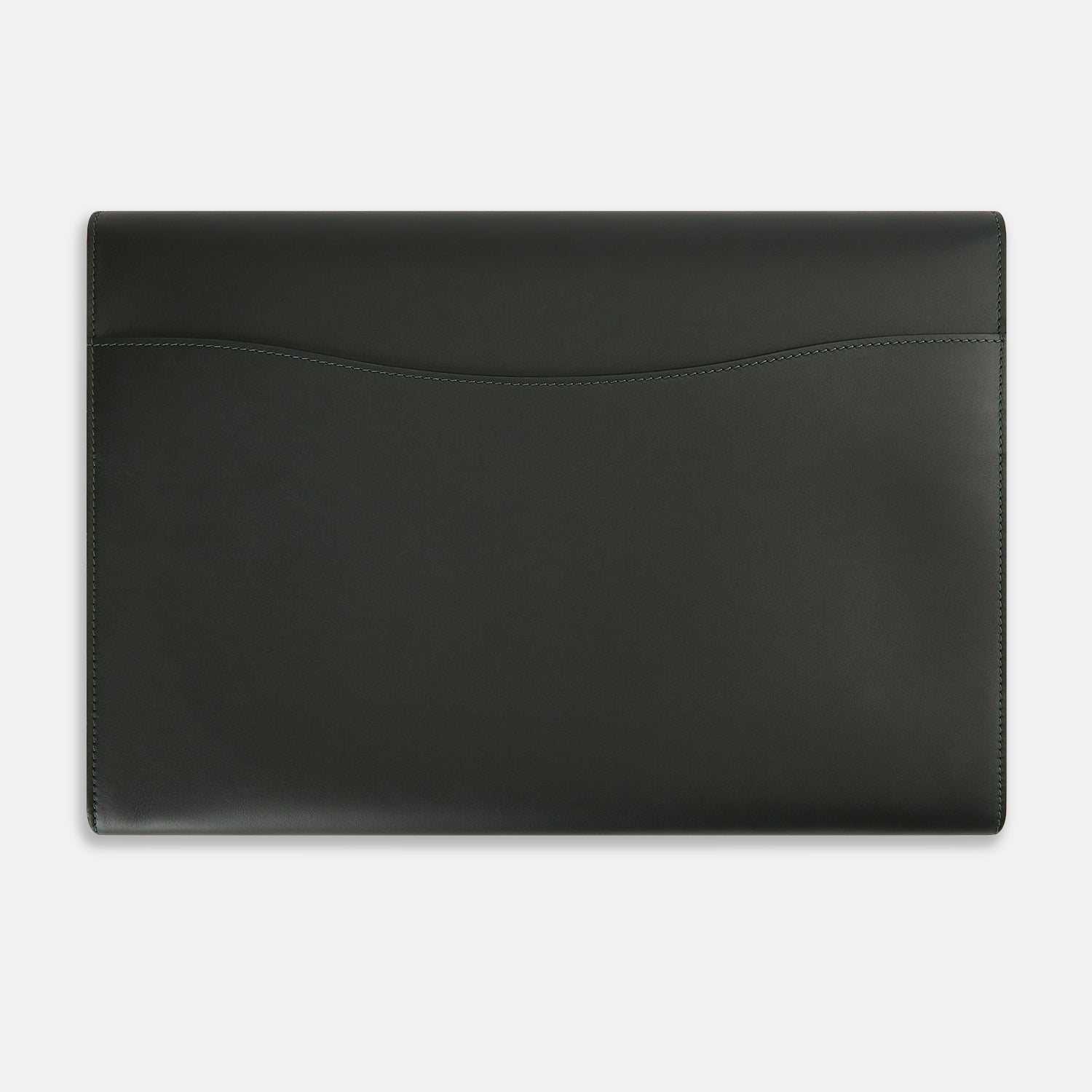 View 4 of product Forest Green Leather Snap-Fasten Pouch