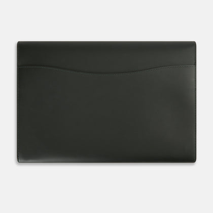 Forest Green Leather Snap-Fasten Pouch Image 3