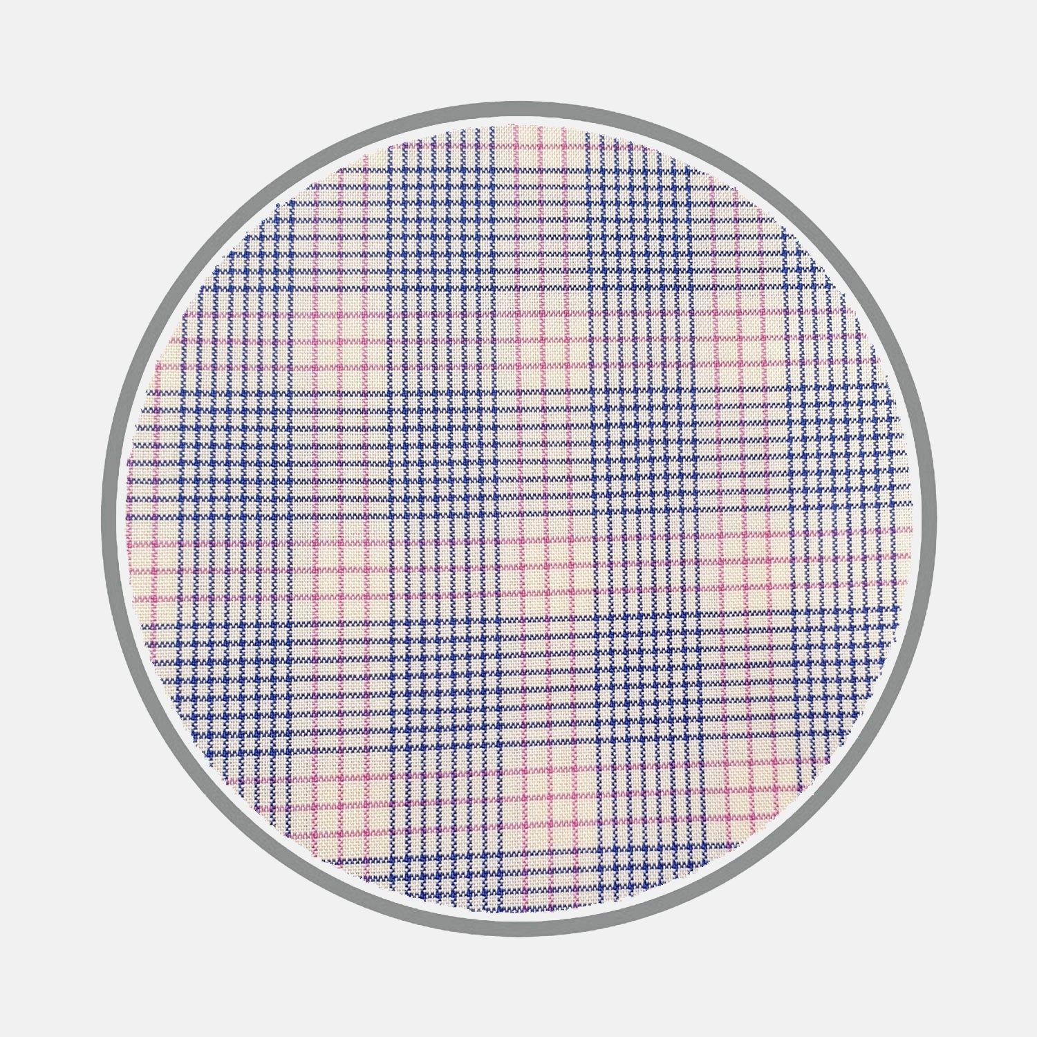 View 1 of product Blue and Pink Multi Check Silverline Cotton Fabric