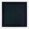View 4 of product Navy and Hunter Green Stripe Silk Pocket Square