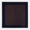 View 3 of product Navy and Blush Stripe Silk Pocket Square