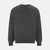 View 3 of product Charcoal Grey Cashmere V-neck Jumper