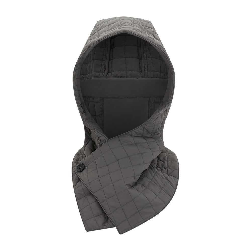 Shadow Grey Quilted Hood with Neck Warmer