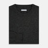 View 4 of product Dark Grey Cashmere Round Neck Jumper