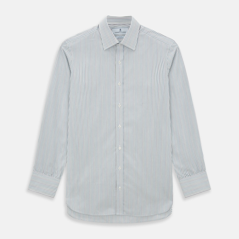 Forest Green with Multicoloured Music Stripe Mayfair Shirt