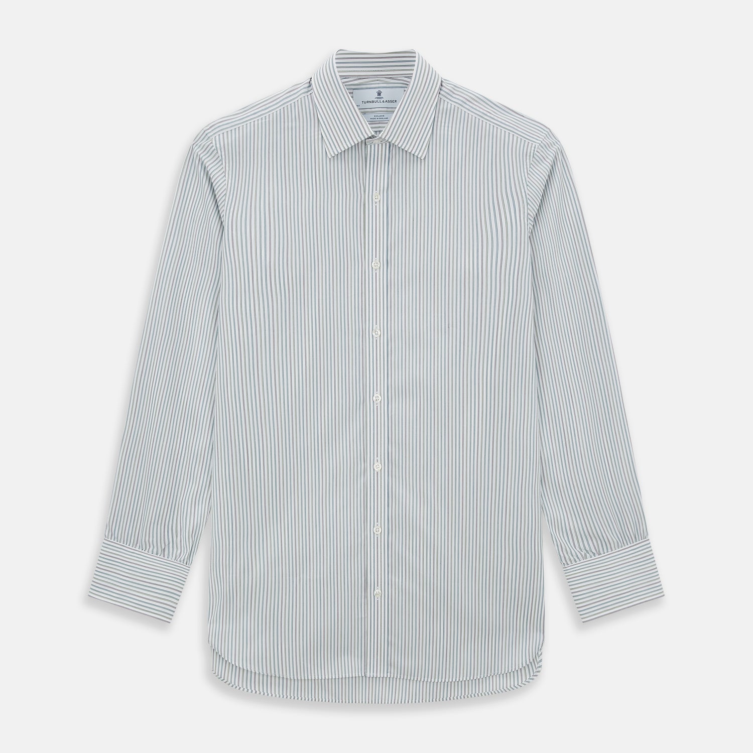 View 1 of product Forest Green with Multicoloured Music Stripe Mayfair Shirt