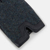 View 2 of product Navy Herringbone Tweed Cashmere-Lined Leather Gloves