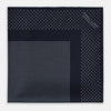 View 3 of product Navy and Grey Dot Silk Pocket Square