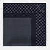 Navy and Grey Dot Silk Pocket Square